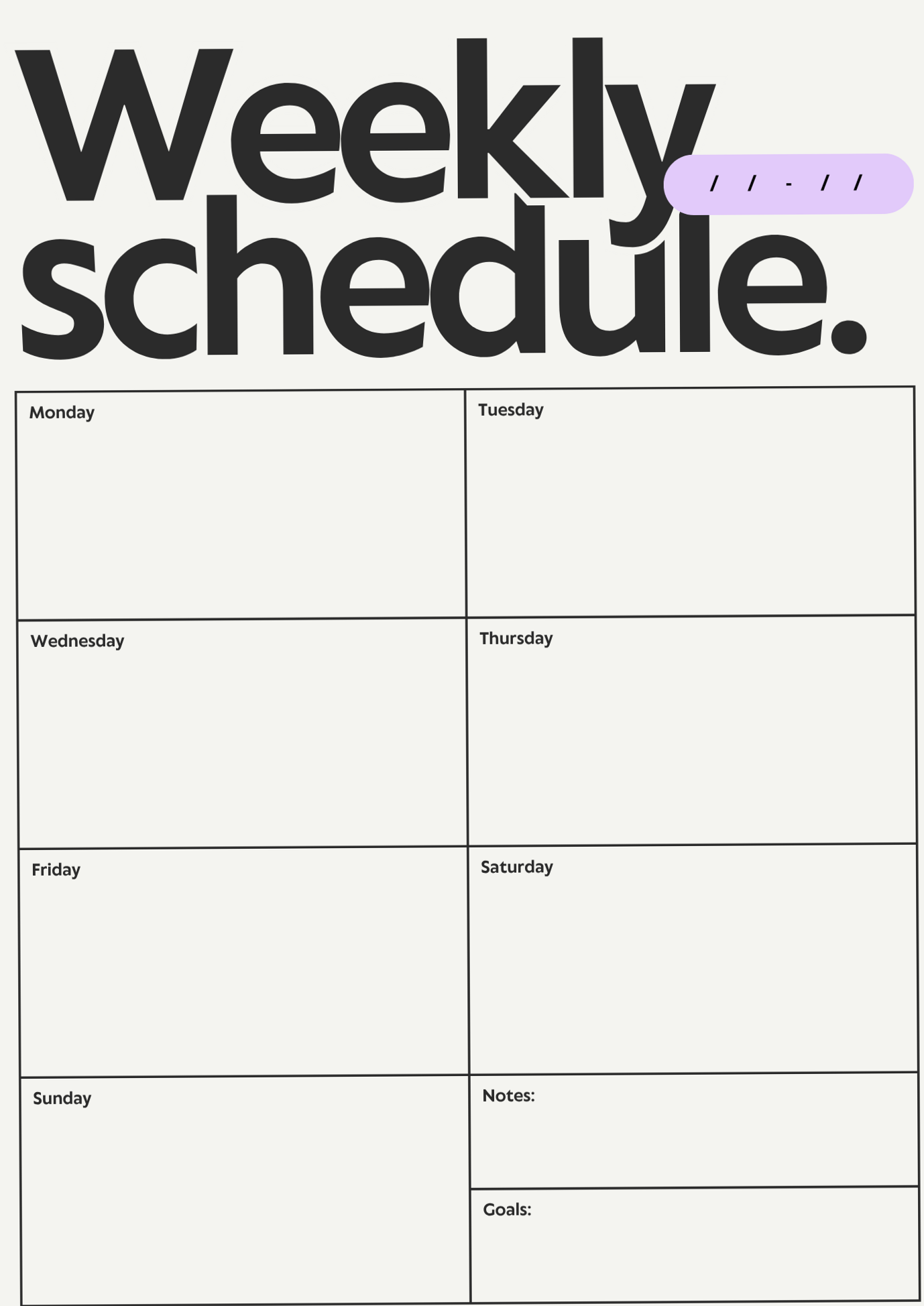 Weekly Planner – Easy, Simple, Printable & Editable in Canva Free — 📝 📅 stay inspired all year long