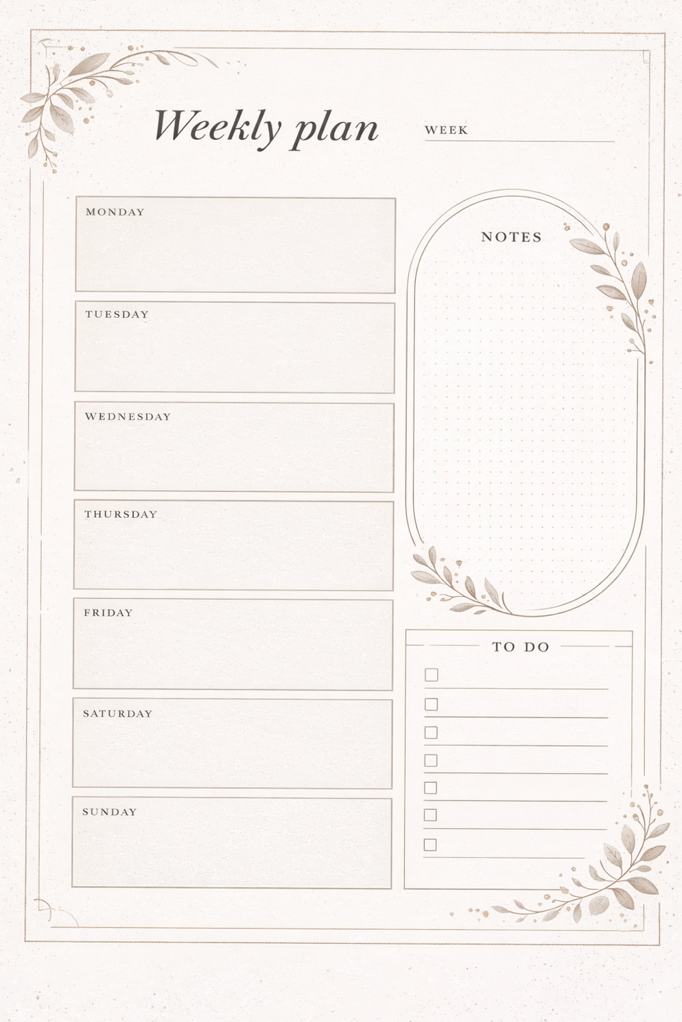 📌 📝 Weekly Planner for Digital Design & Creative Projects | dream life manifestation