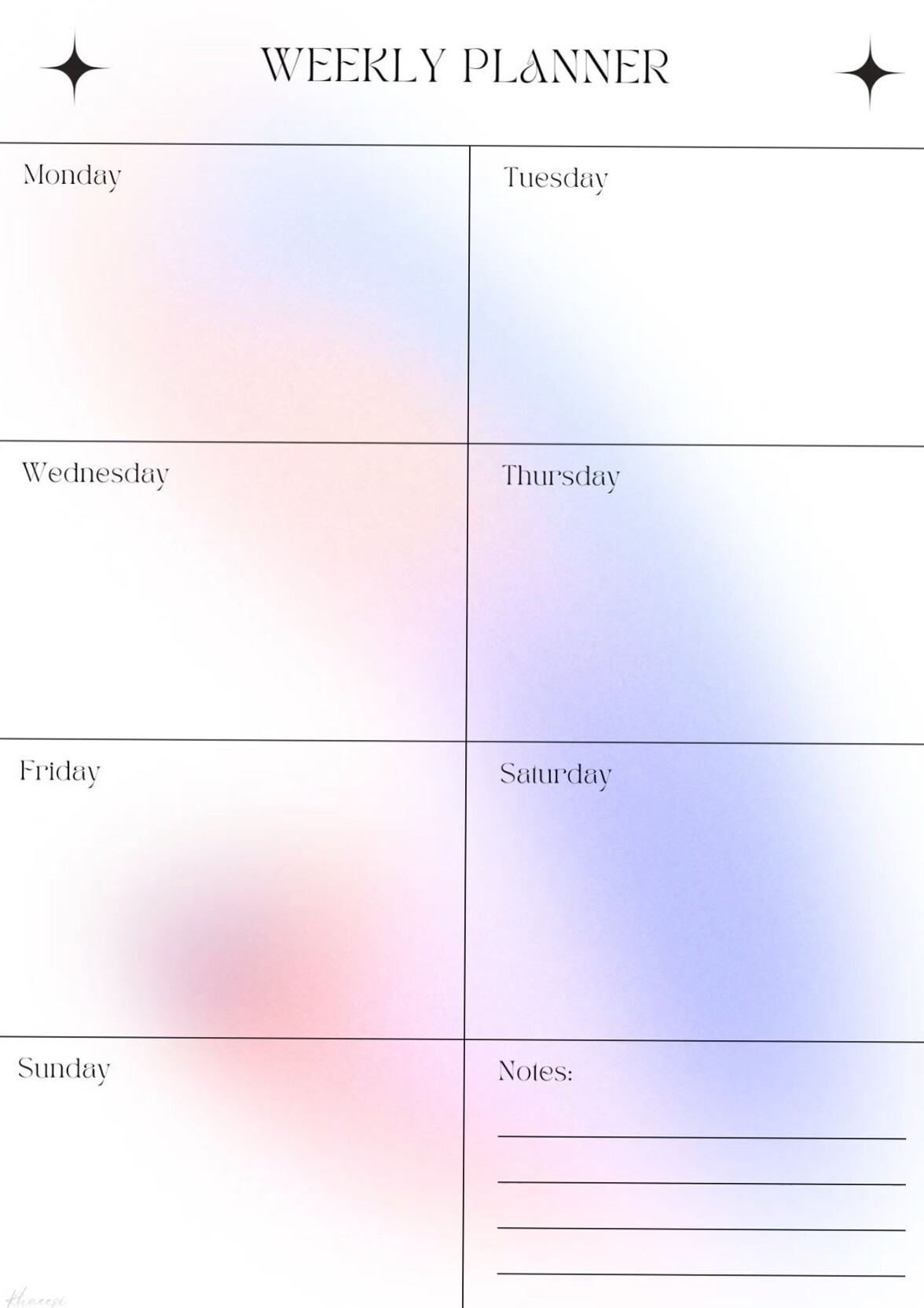 ✨ 🌿 Weekly Planner for Digital Design & Creative Workflows | romanticize your routine