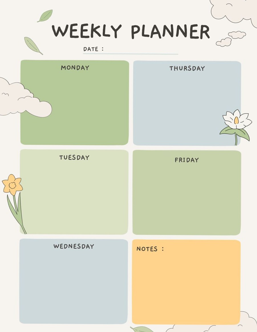 Weekly Planner for Digital Design & Creative Productivity — 🎀 🎀 secret to staying productive