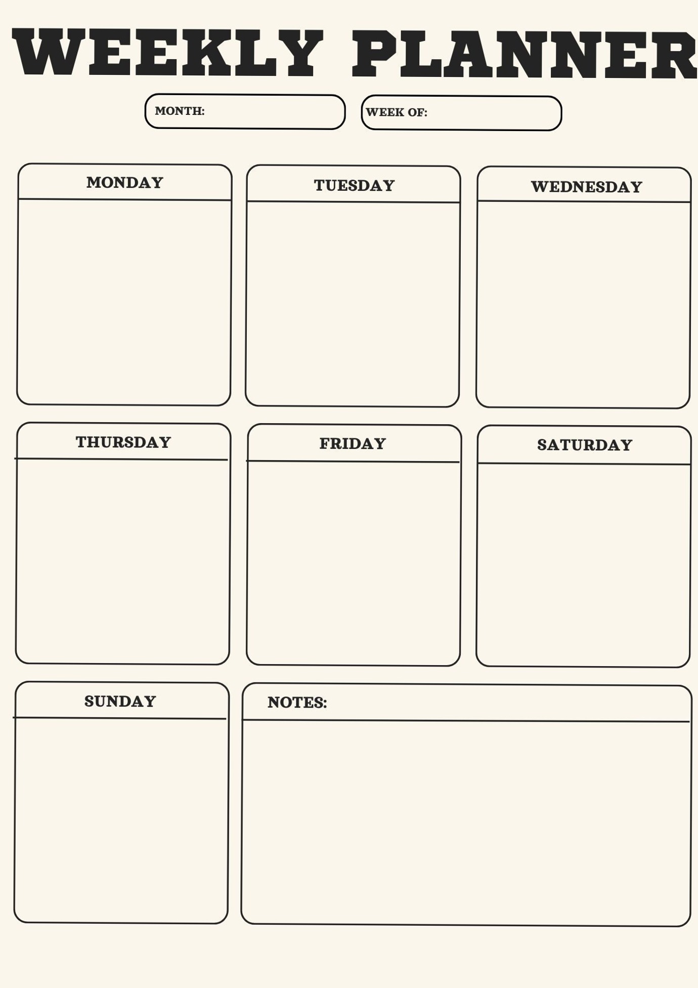 🌈 📍 Weekly Planner Free #plannergratis | secret to staying productive