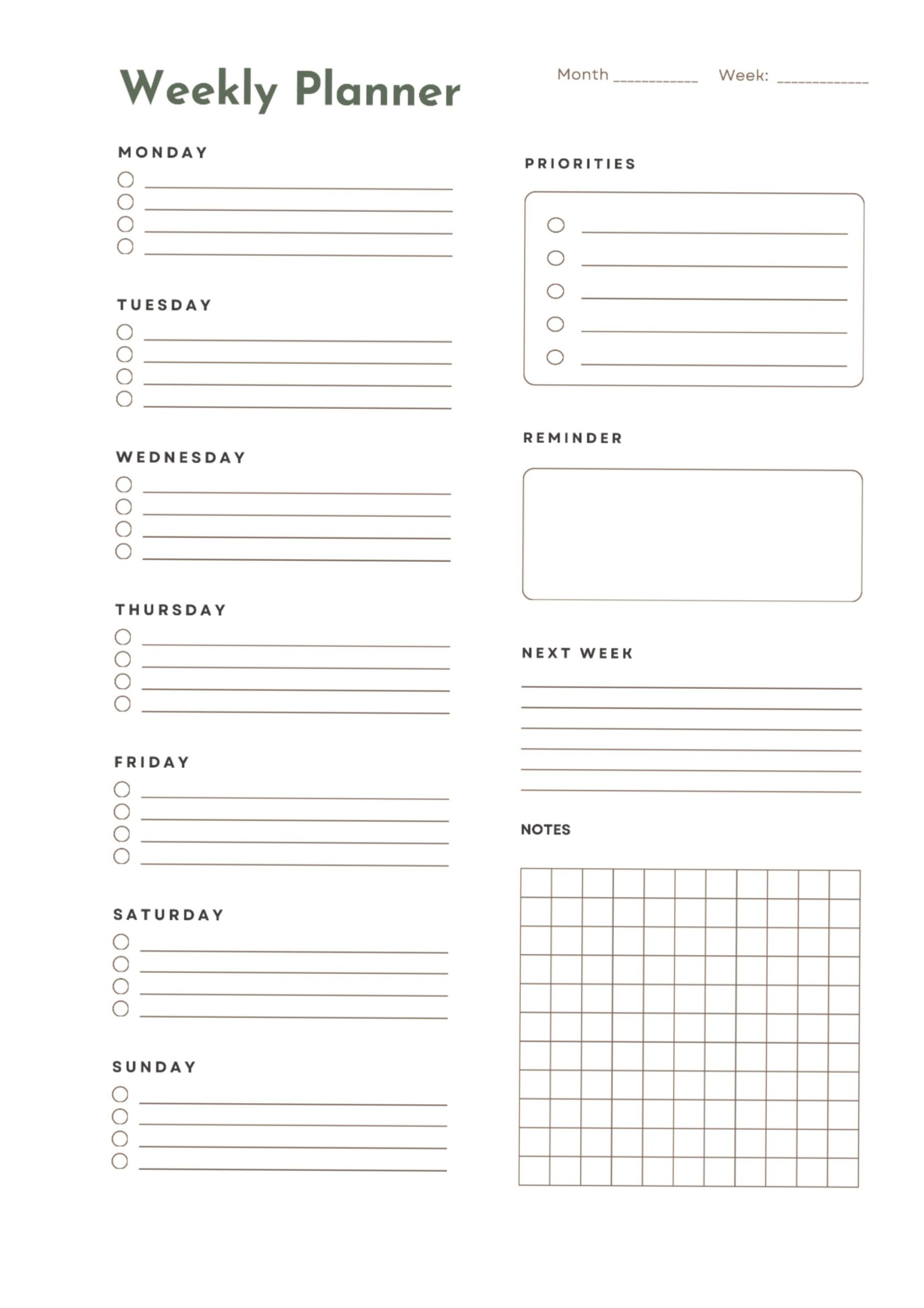 Weekly Planner Ideas for Digital Design & Creativity — 🤍 ✨ secret to staying productive