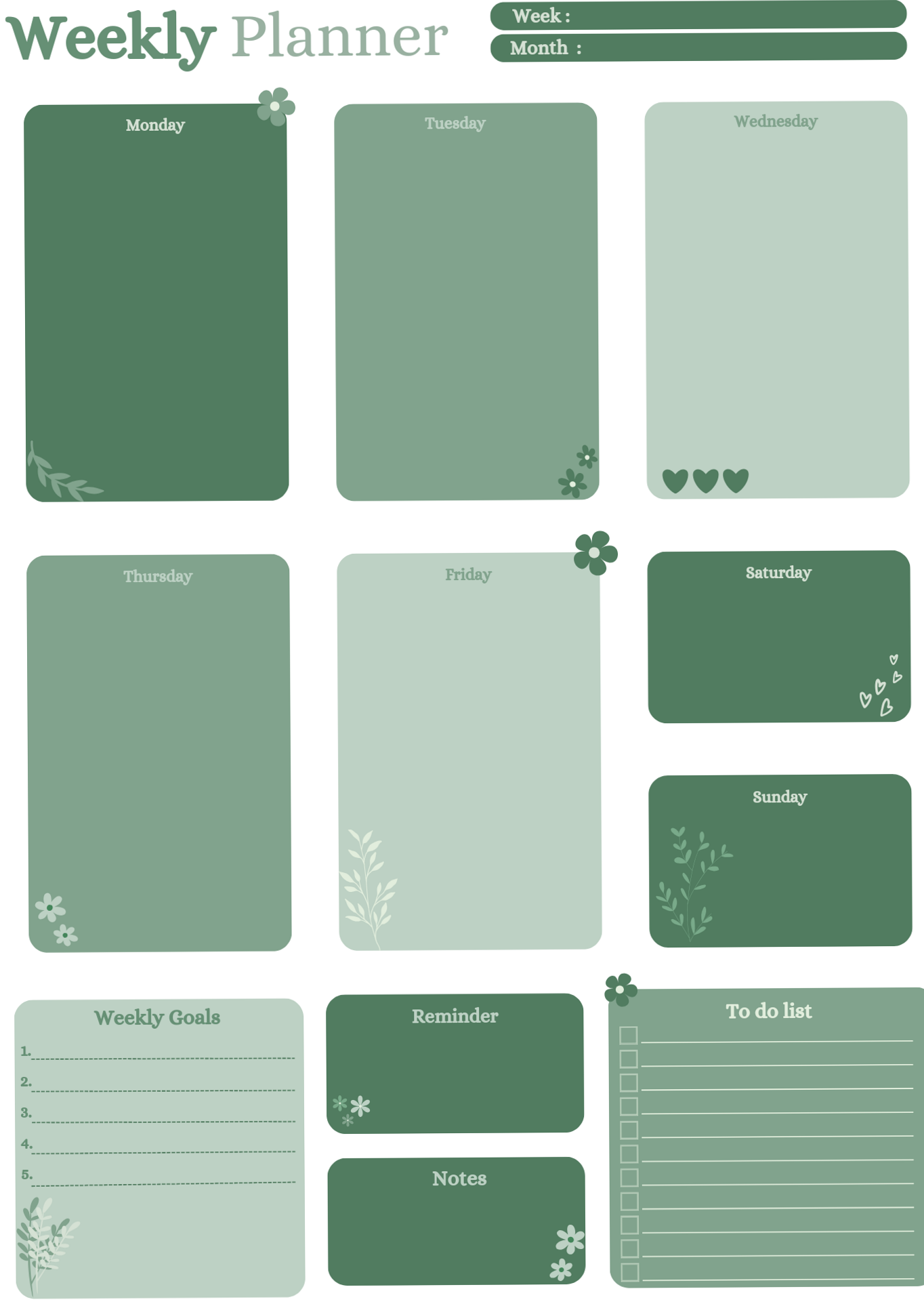 Weekly Planner + Monthly Layouts | Digital Planner Design — 📊 📁 dream life manifestation