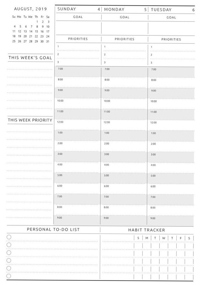 Weekly Planner — Original Style | Creative Digital Design — 📁 📌 stay inspired all year long