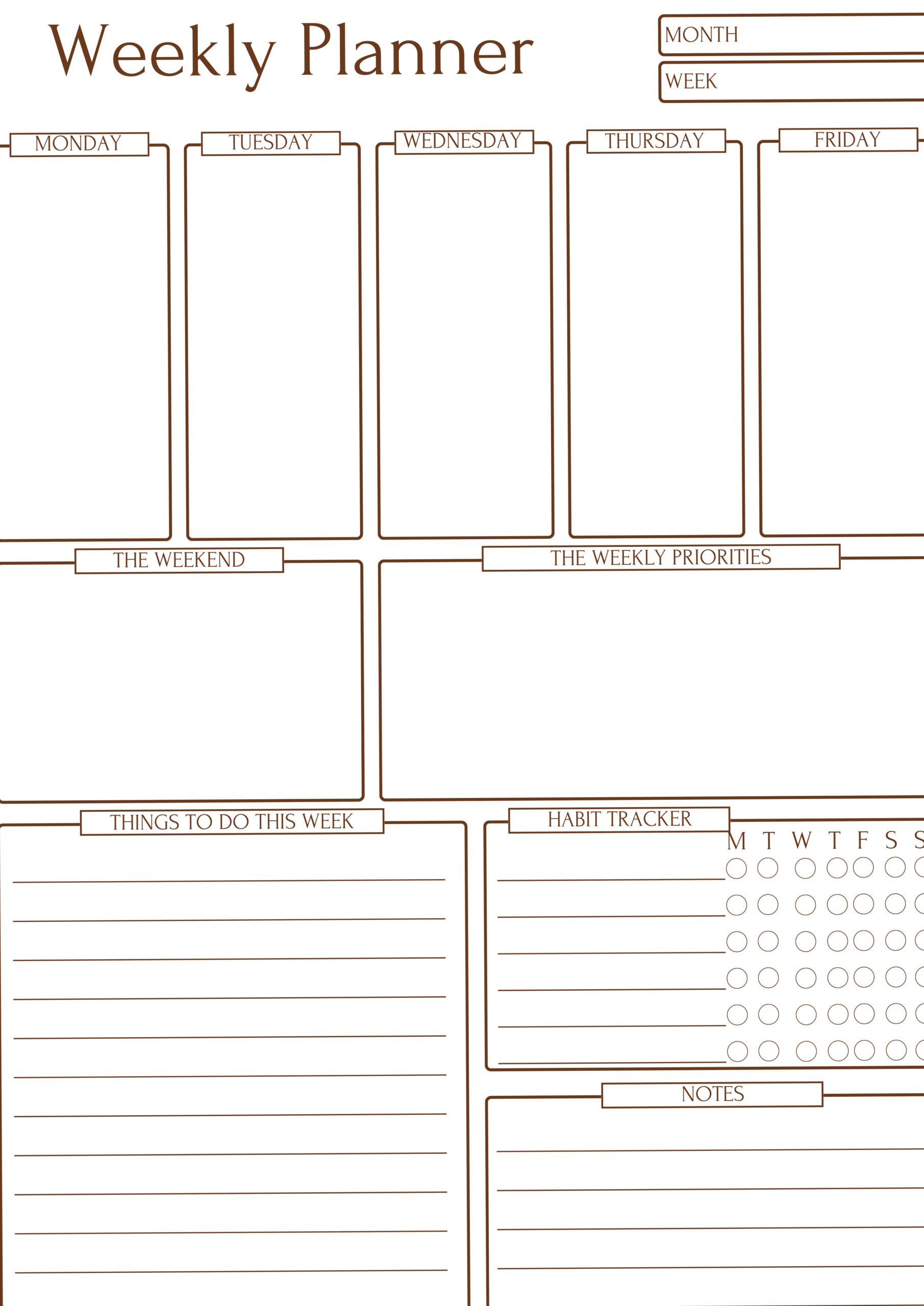 🌿 🕯️ Weekly Planner Printable for College ADHD Productivity | secret to staying productive