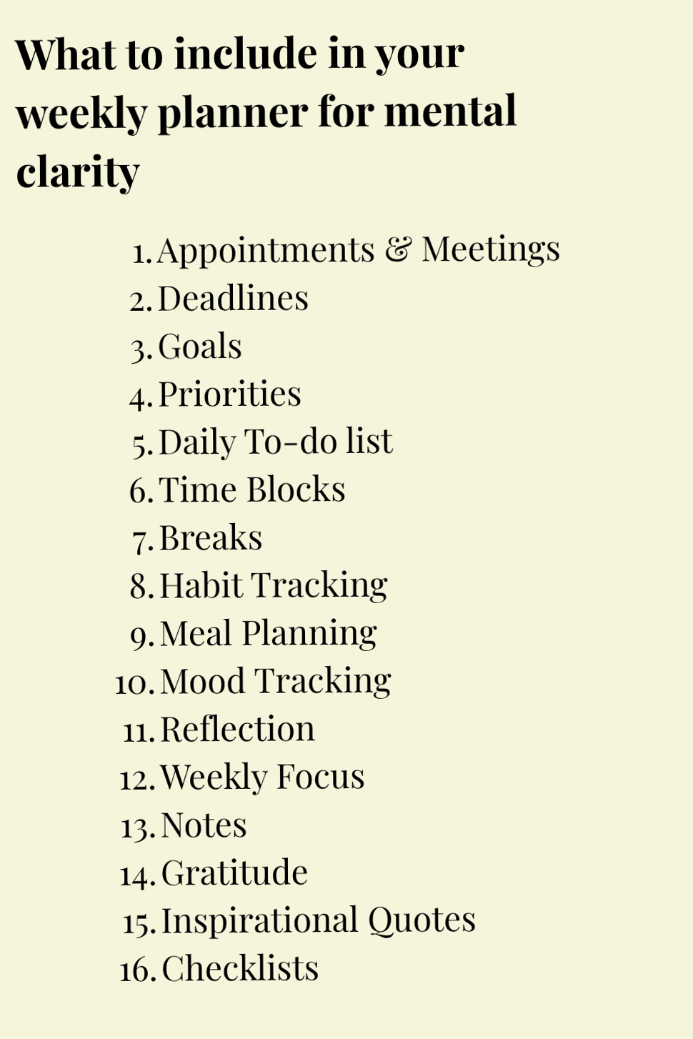 Weekly Planner Sections for Mental Clarity — 📌 🖇️ dream life manifestation