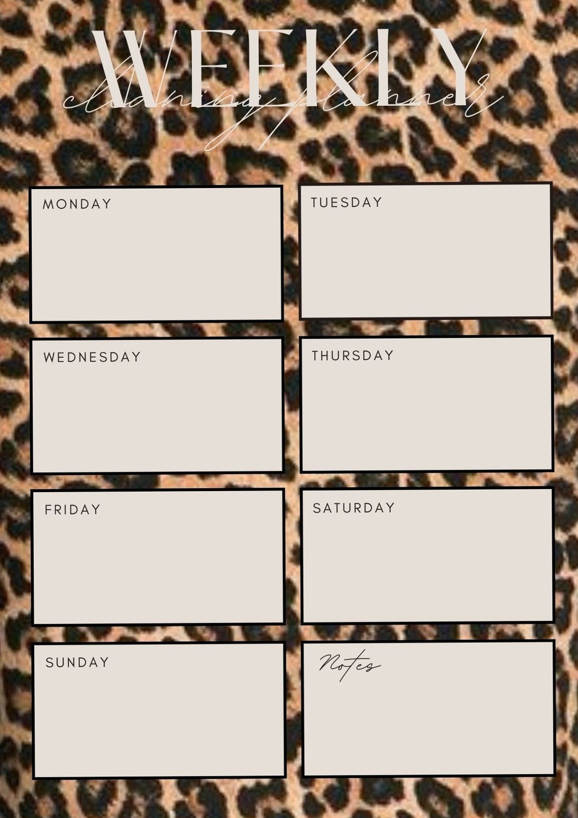 Weekly Planner Template for Digital Design & Creative Productivity — ☁️ ✨ secret to staying productive