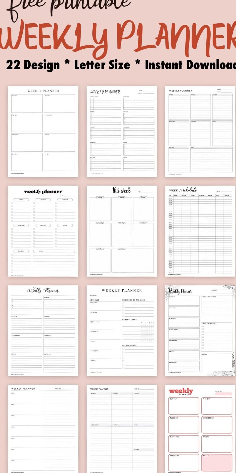 💎 💎 Weekly Planners to Boost Productivity & Creativity | secret to staying productive