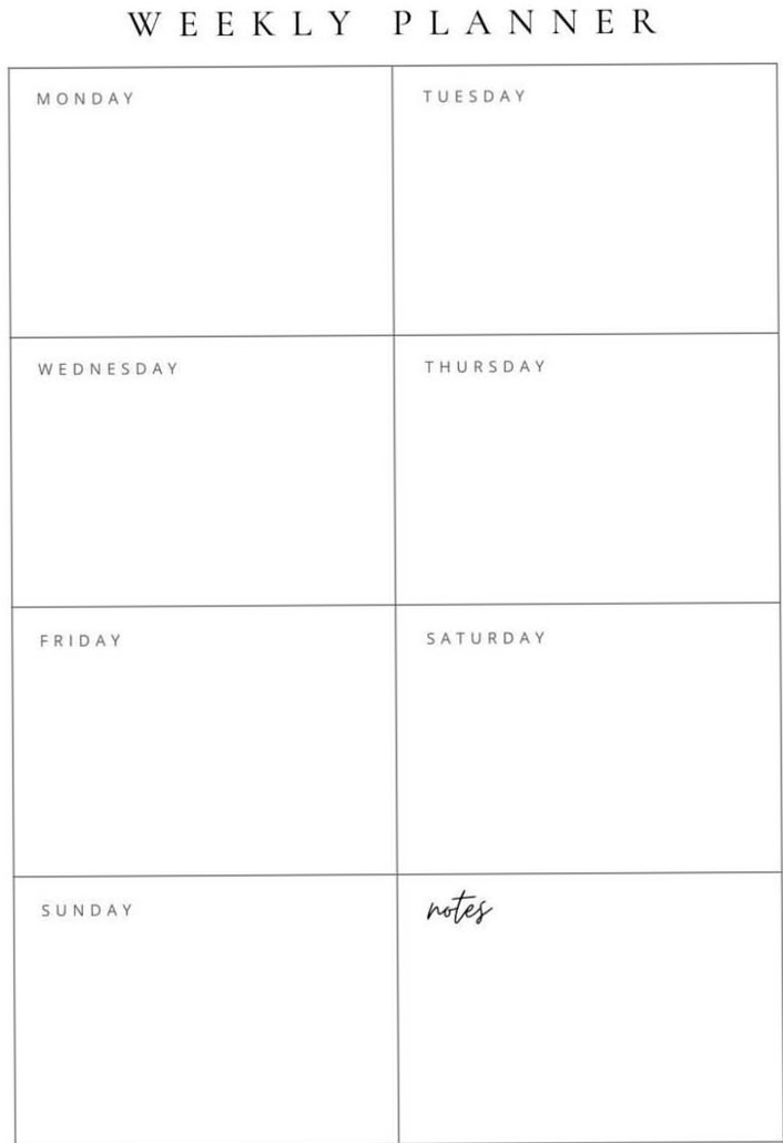 Weekplanner for Digital Design & Creative Projects — ☁️ ☁️ stay inspired all year long