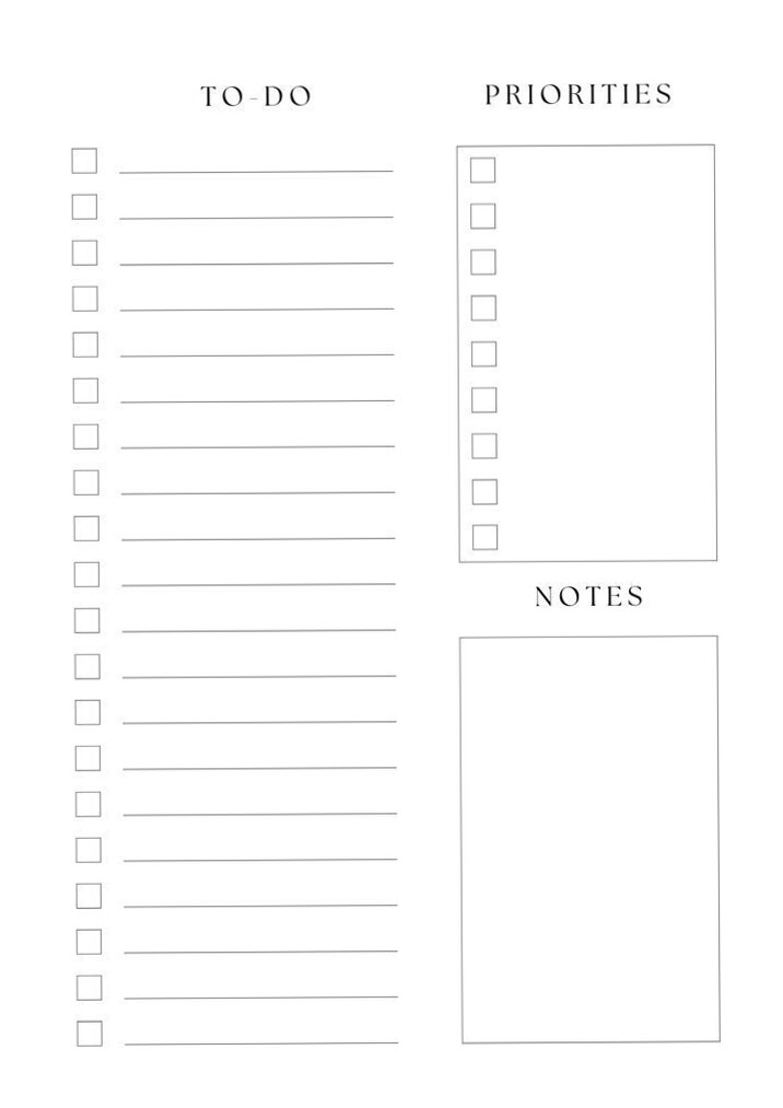 White Minimalist To-Do List Planner Design — 🌸 👰 secret to staying productive