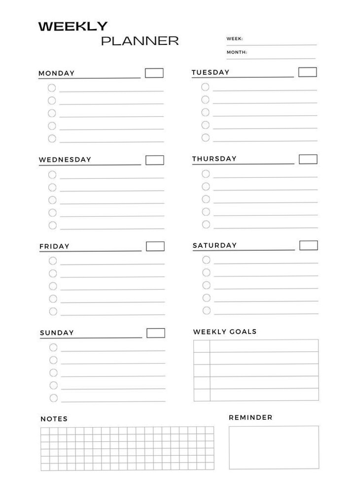 White Minimalist Weekly Planner | Clean Design | Digital Planners | Organize Your Week with Style — ☁️ 🕯️ stay inspired all year long