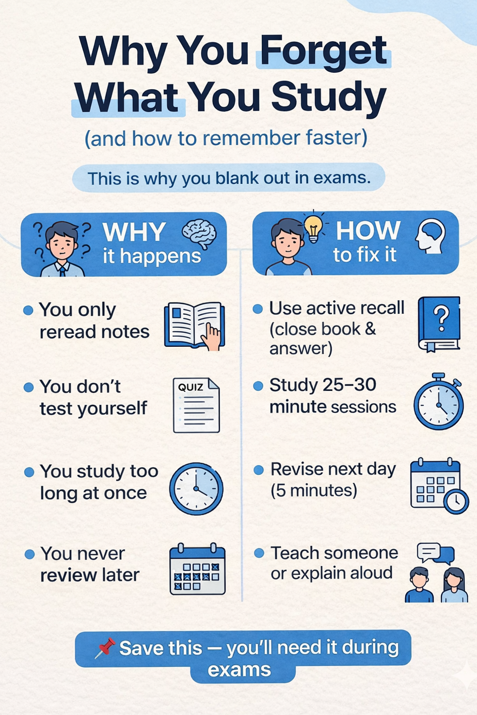 ✨ 🎀 Why You Forget What You Study | Memory Study Tips for Students | secret to staying productive