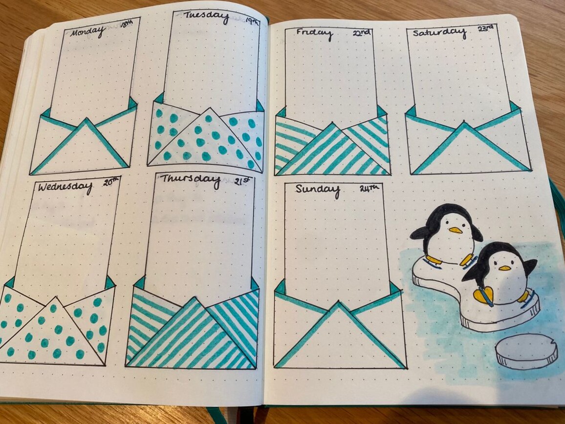 Winter BuJo Weekly Spread Design — 📅 📊 secret to staying productive