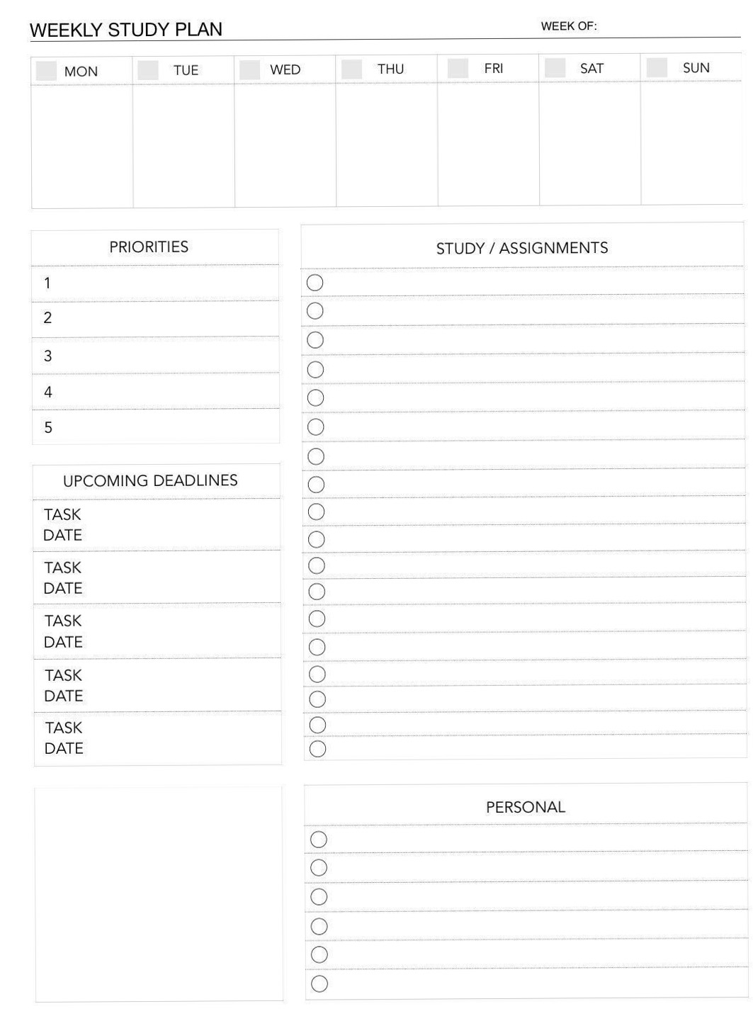 📝 📌 Wochenplaner Schüler – Aufgaben Tracker & Prioritäten | seamless organization hack