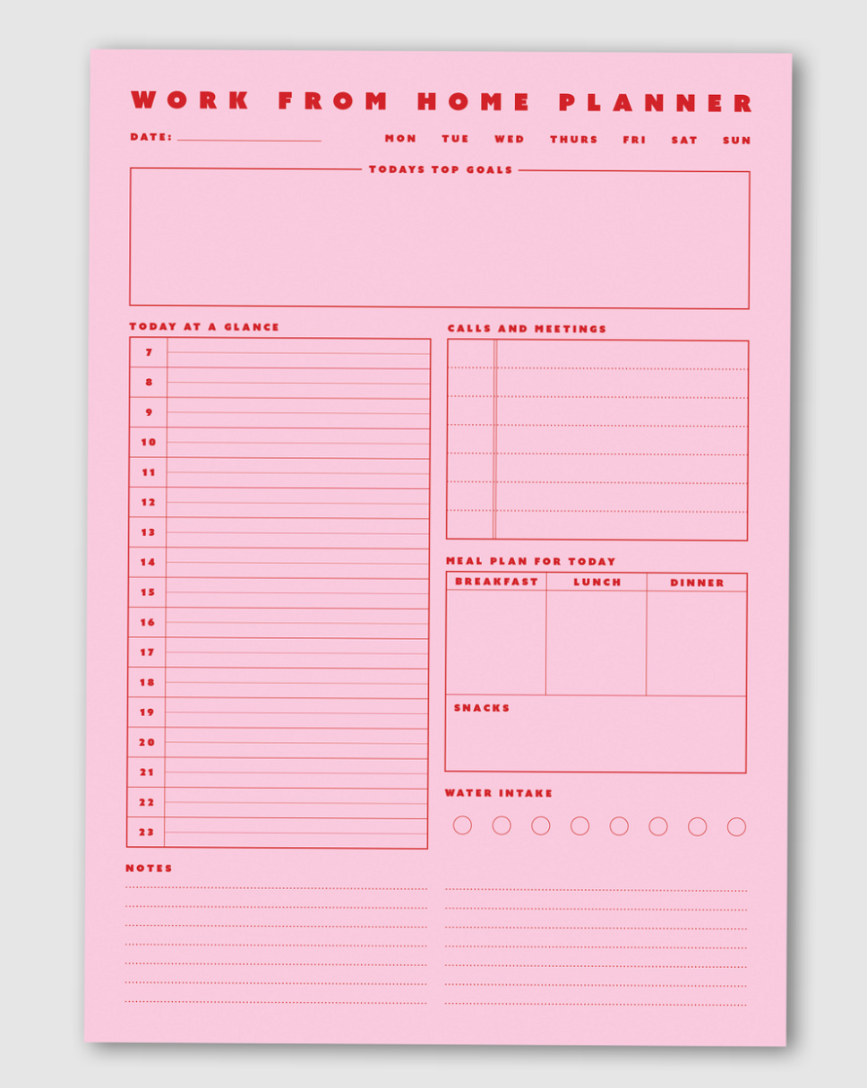 🥂 🌸 Work from Home Planner Layout Template | romanticize your routine