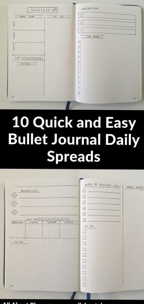 10 Quick Bullet Journal Daily Layouts for Digital Designers — 🌸 🥂 dream life manifestation