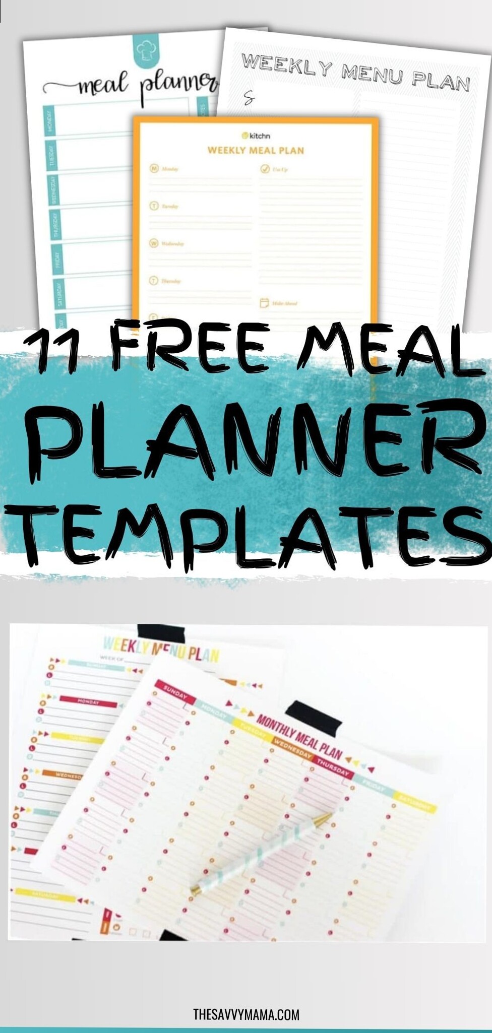 📍 🌈 11 Free Meal Planner Templates for Stress-Free Menu Planning | stay inspired all year long