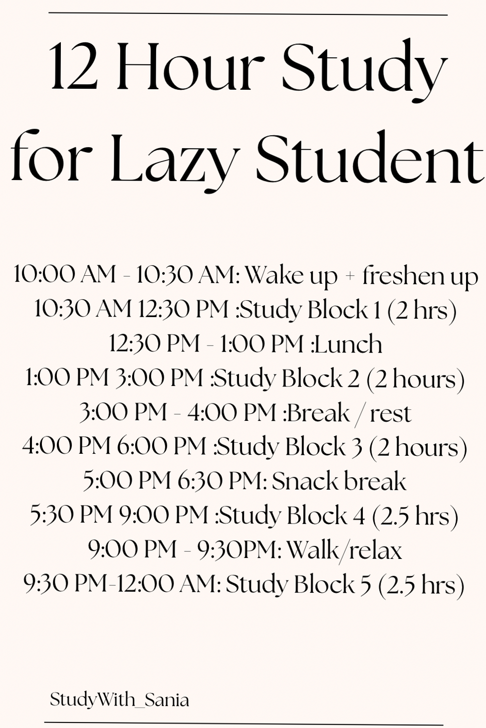 🌿 ✨ 12-Hour Study Routine for Lazy Students (No Burnout) | dream life manifestation
