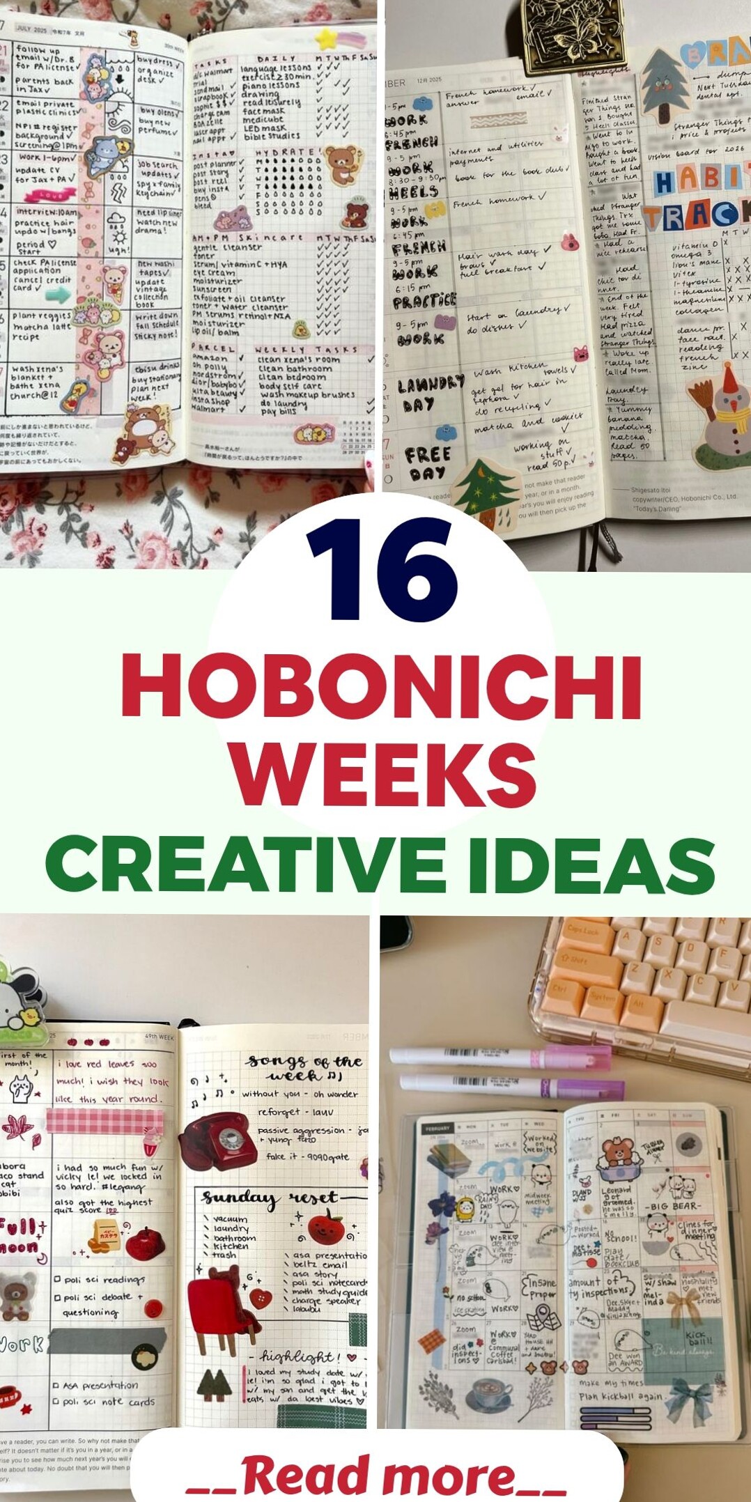 16 Hobonichi Weeks Ideas to Boost Your Planner Creativity — 👰 🥂 stay inspired all year long