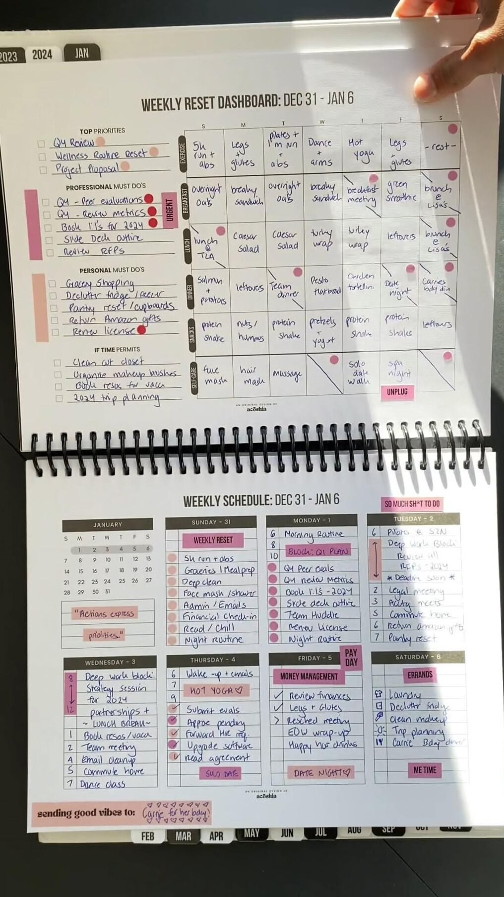 🌸 🍰 2024 Planner Design for Dream Life Manifestation | stay inspired all year long