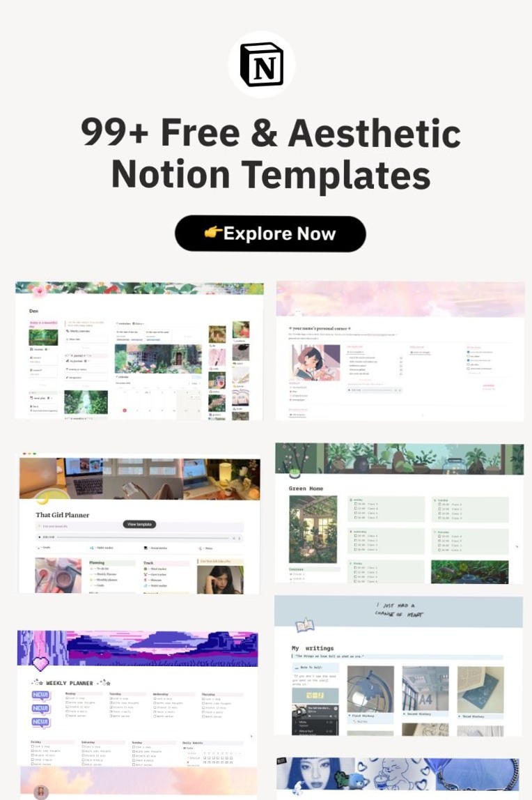 📌 📊 2026 efficiency hack: 99+ Free Aesthetic Notion Templates for Digital Design & Planners