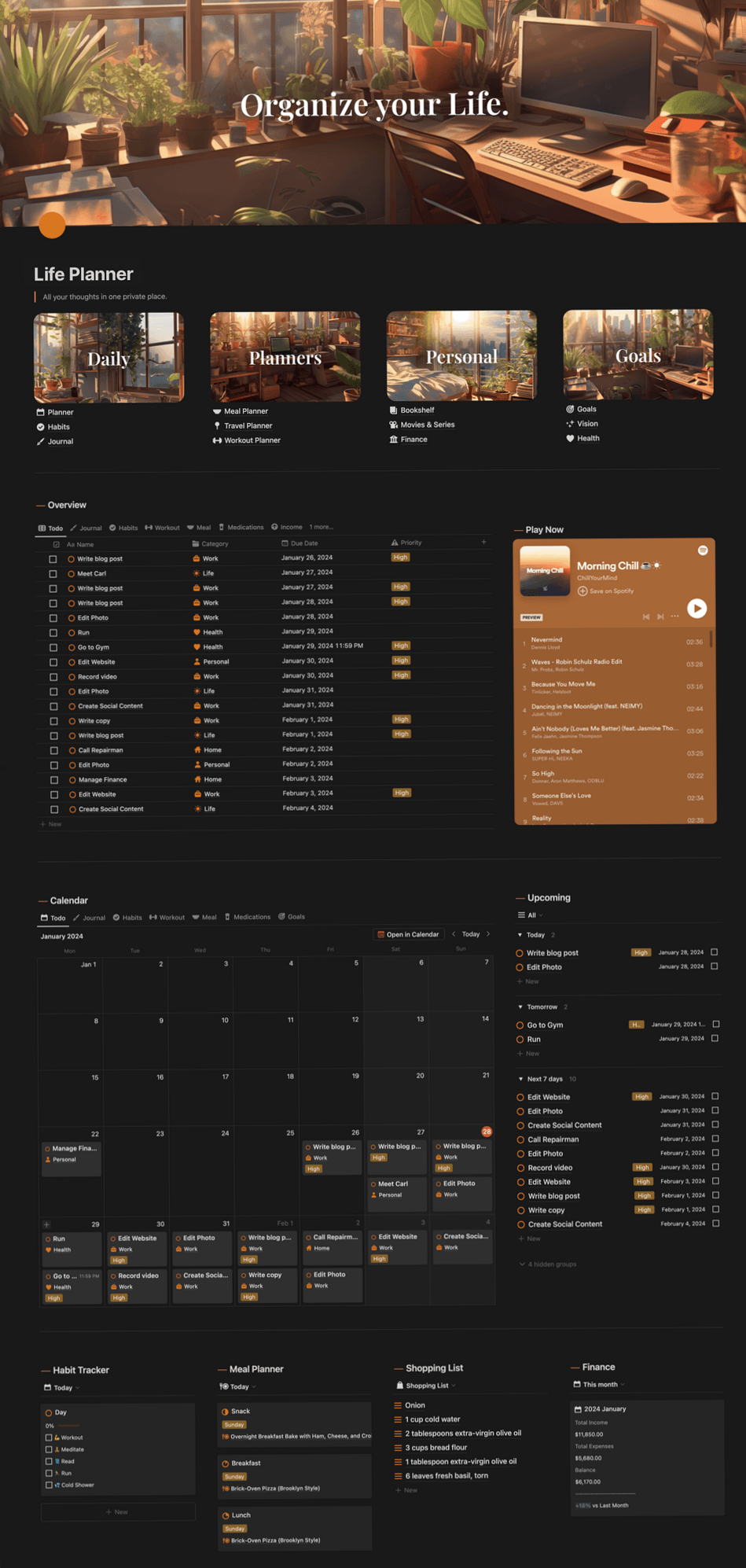 💌 👰 2026 efficiency hack: Master Your 2023: Notion Life Planner