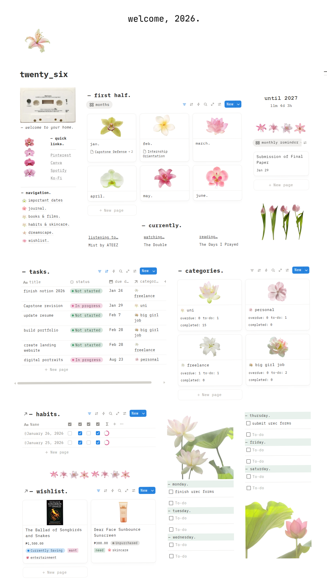 2026 Notion Planner by alexis_withluv — 👰 🥂 2026 efficiency hack