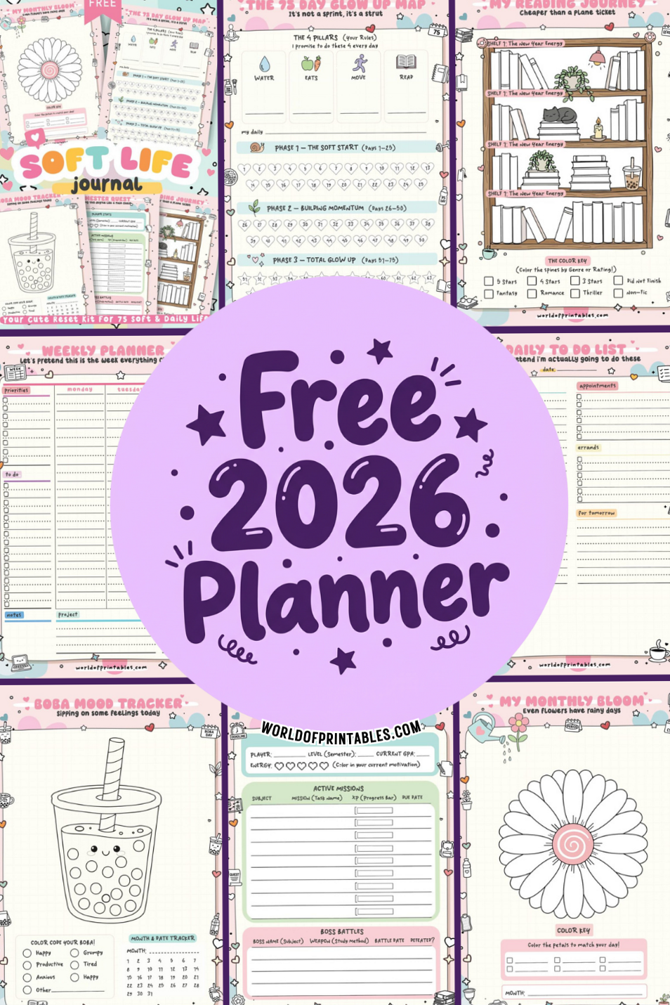 ✨ ☁️ 2026 Planner Bundle: Adorable, Functional Printables for Your Creative Year | secret to staying productive