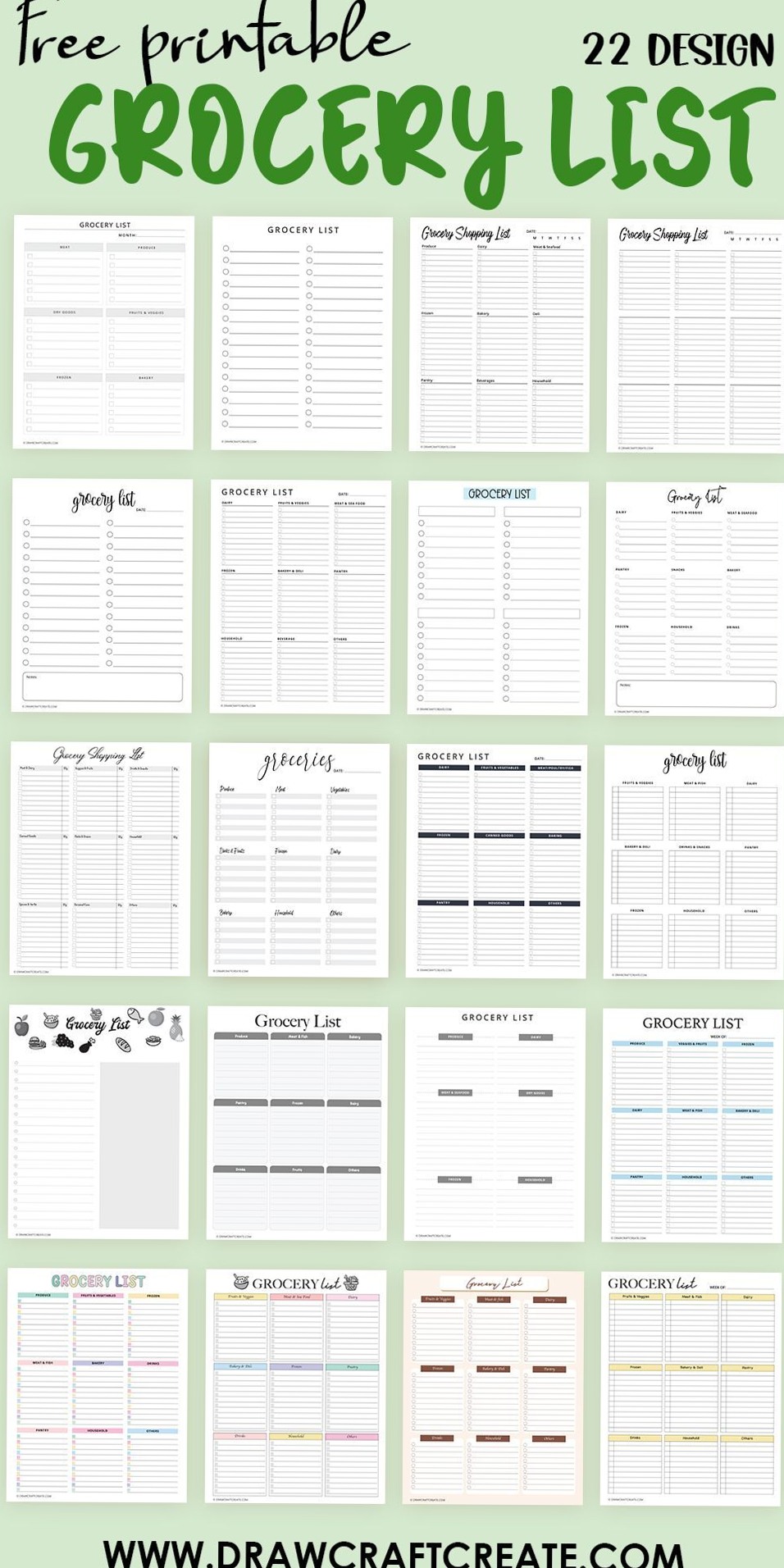 25 Free Grocery List Templates PDF for Easy Shopping — 💌 🍰 secret to staying productive