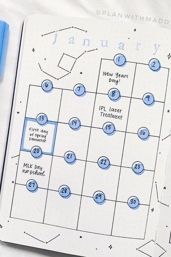 📁 📝 25+ Star-Themed Bullet Journal Spreads for Digital Design & Planners | dream life manifestation