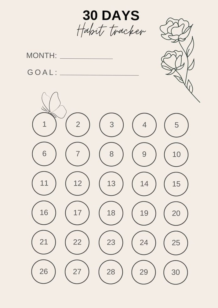 ✨ 🌿 30-Day Habit Tracker Printable for Daily Routine | seamless organization hack