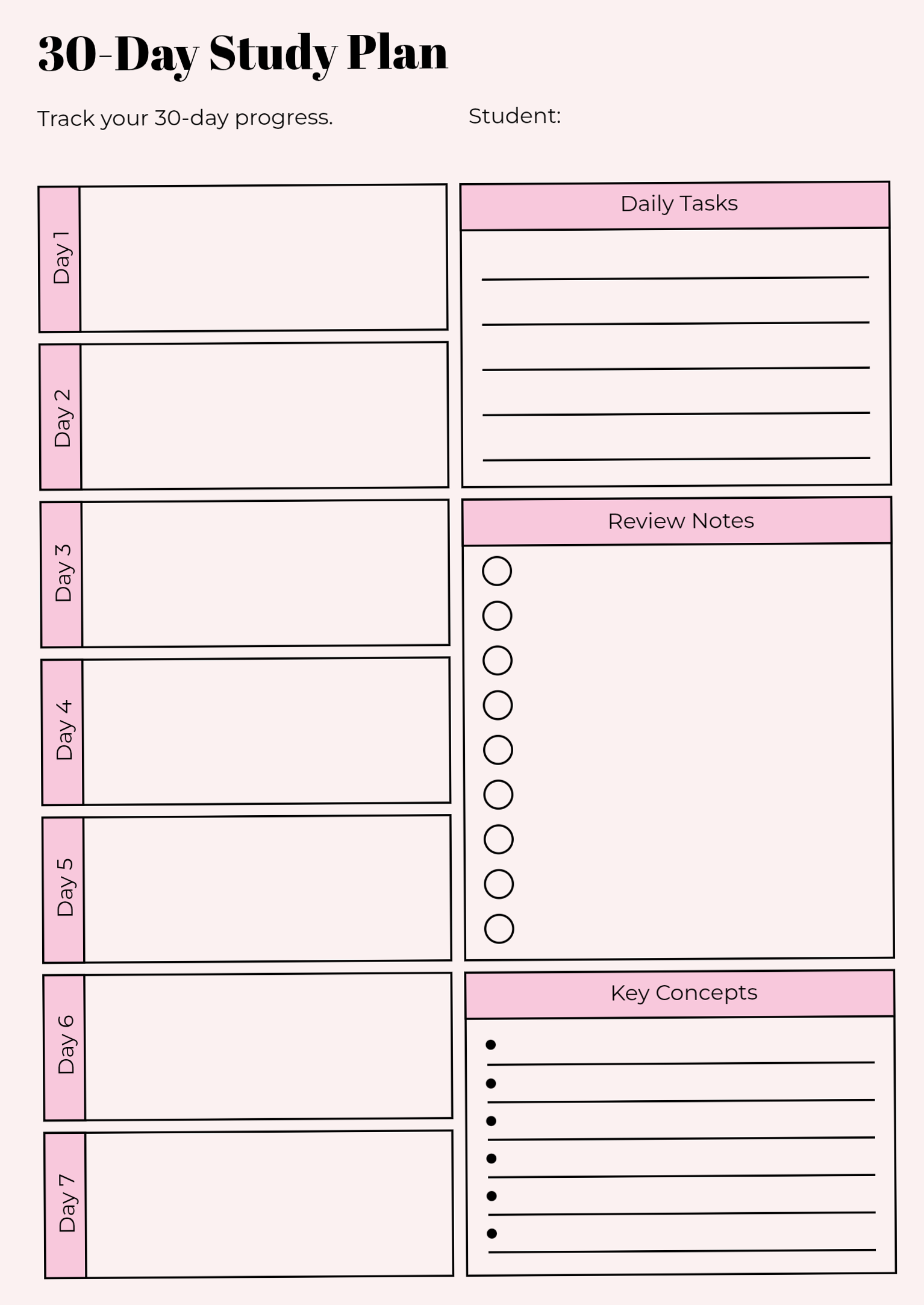 🕯️ 🤍 30-Day Study Plan for Digital Design & Creative Planners | stay inspired all year long