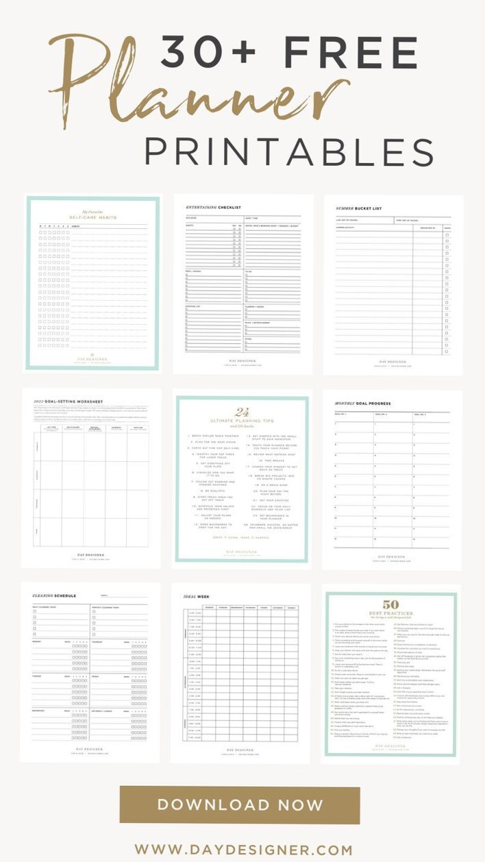 🎨 🎨 30+ Free Planner Printables to Organize Your Life | dream life manifestation