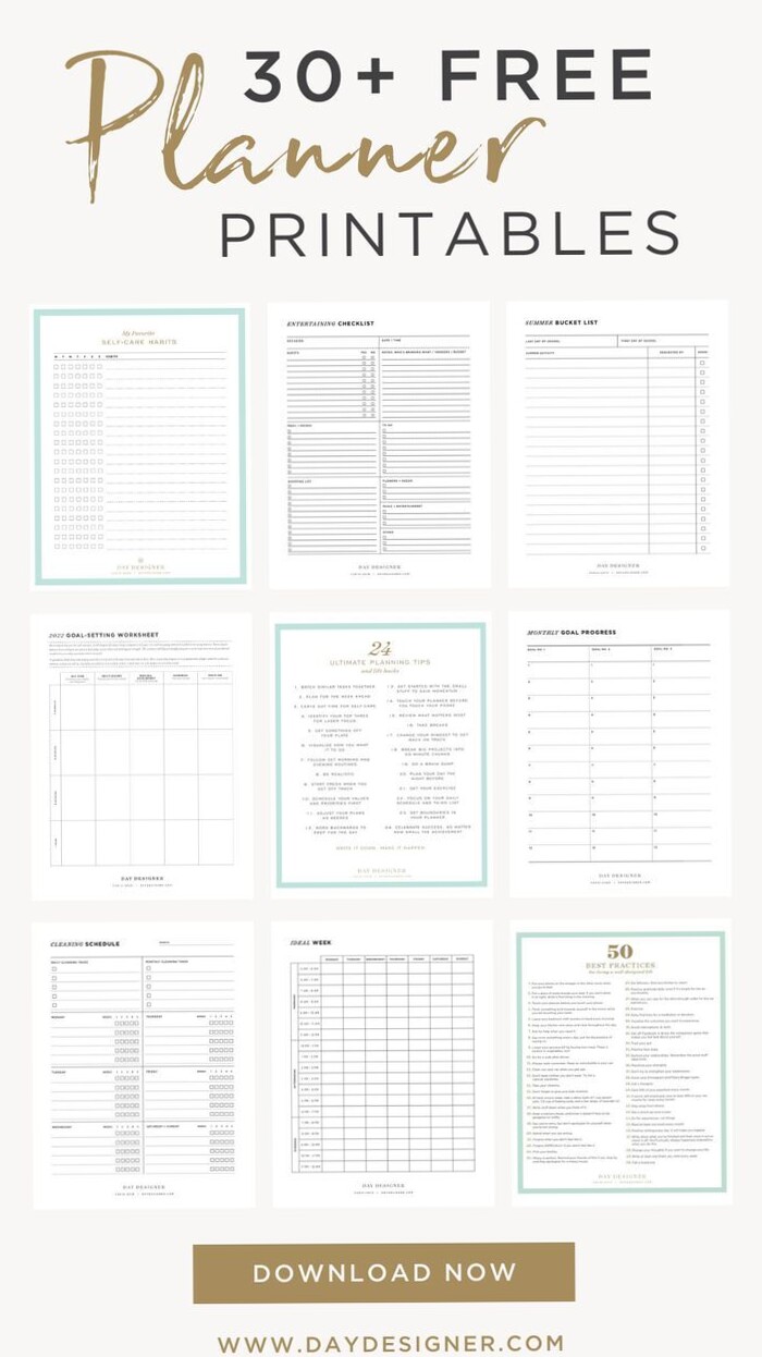 30+ Free Planner Printables to Organize Your Life — 📍 💎 romanticize your routine