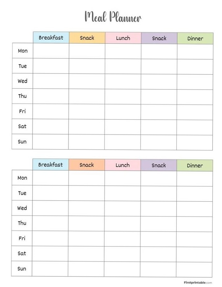 💌 👰 45+ Free Meal Planner Templates | PDF Printables | stay inspired all year long
