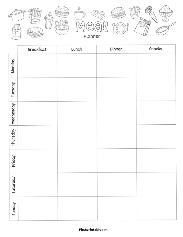 45+ Free Meal Planner PDFs | Firstprintable — 📝 📅 secret to staying productive