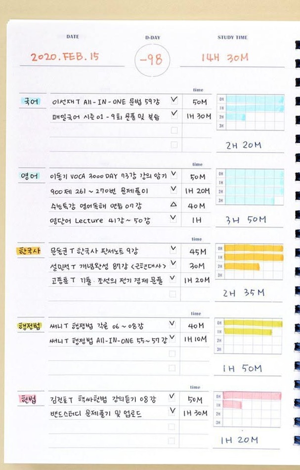 5 Subjects a Day Study Planner Pages Printable #plannerpagesprintable — 📍 📍 dream life manifestation