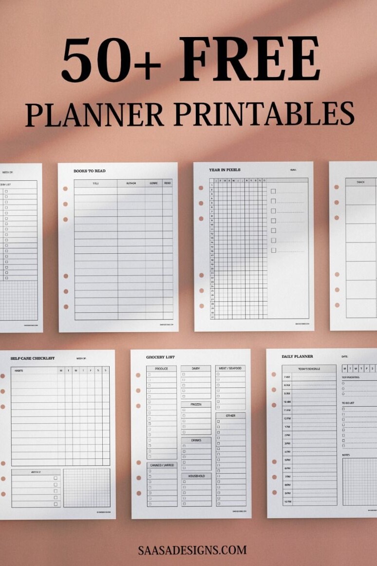 50+ Free Planner Printables PDF Downloads — ✨ ✨ romanticize your routine