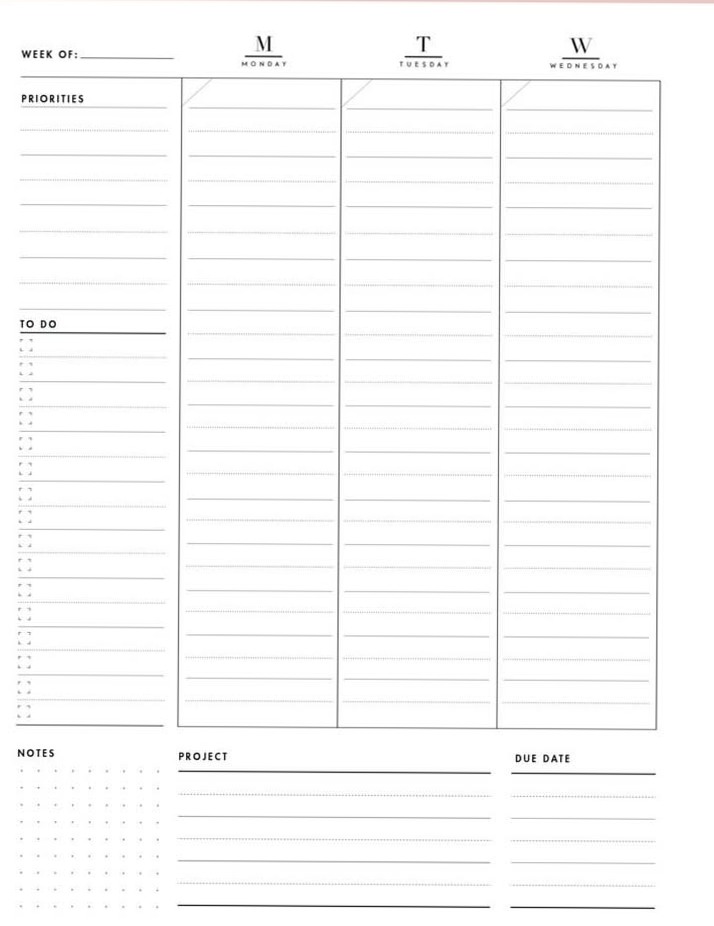 🪄 🪄 7-Day Weekly Schedule Template for Digital Planners | romanticize your routine