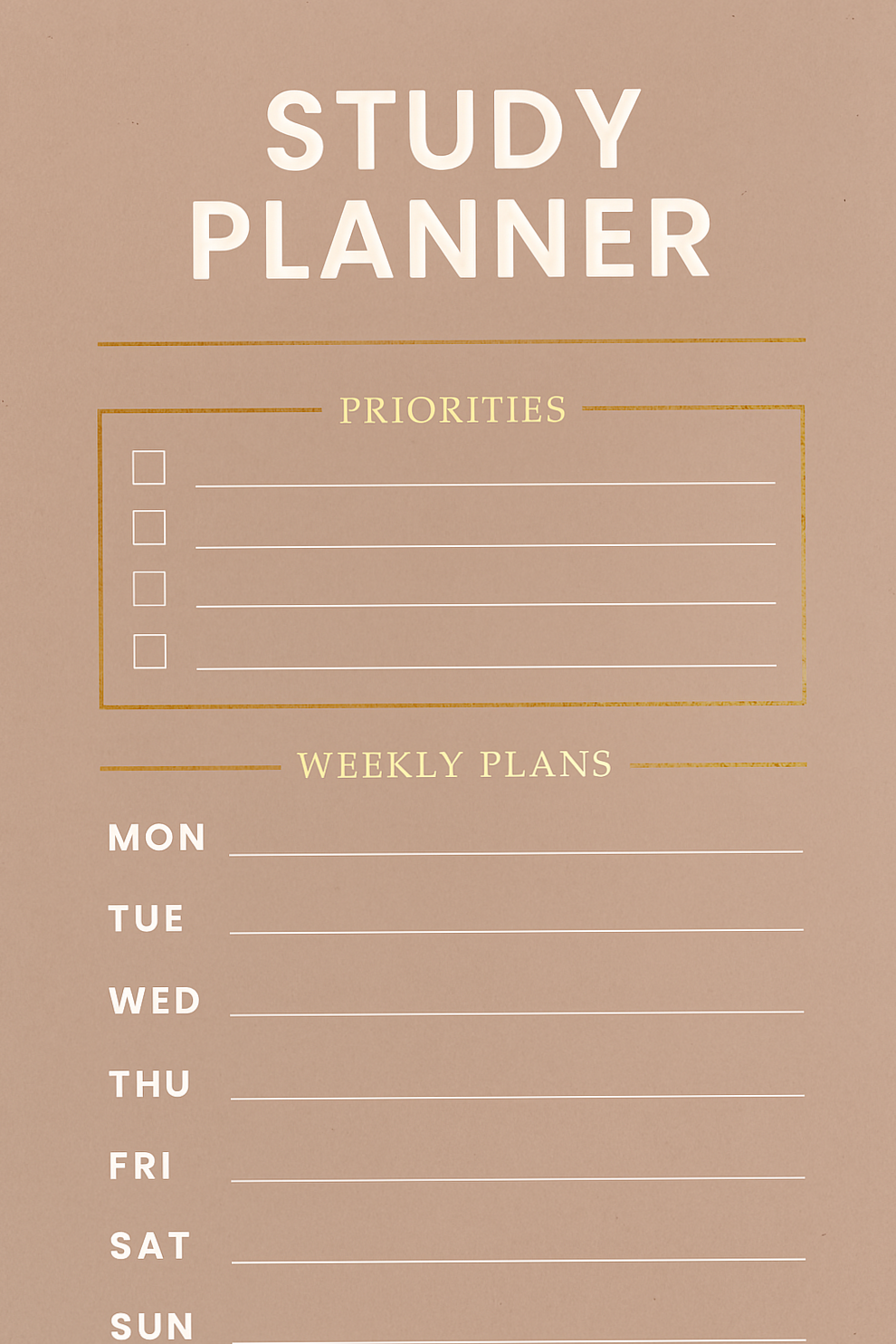 Ace Your Semester with a Stylish Daily Study Planner — 💍 👰 secret to staying productive