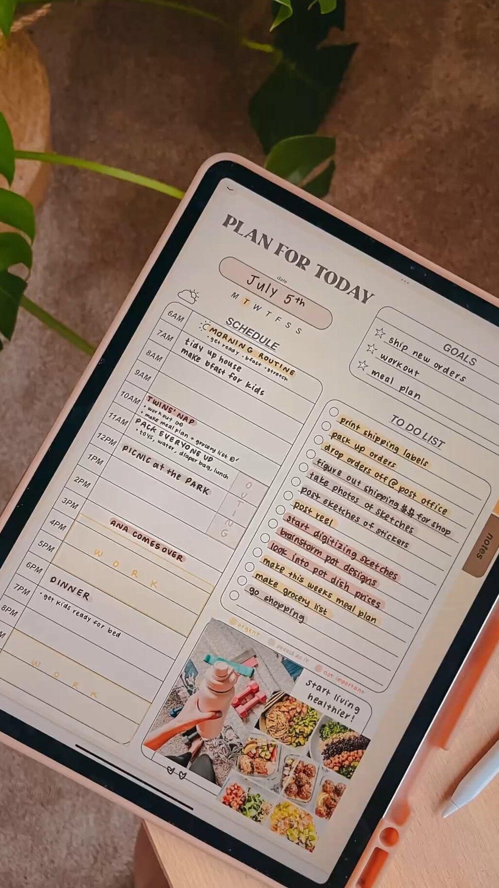 📁 📊 Aesthetic Daily Spread in My Digital Planner | stay inspired all year long