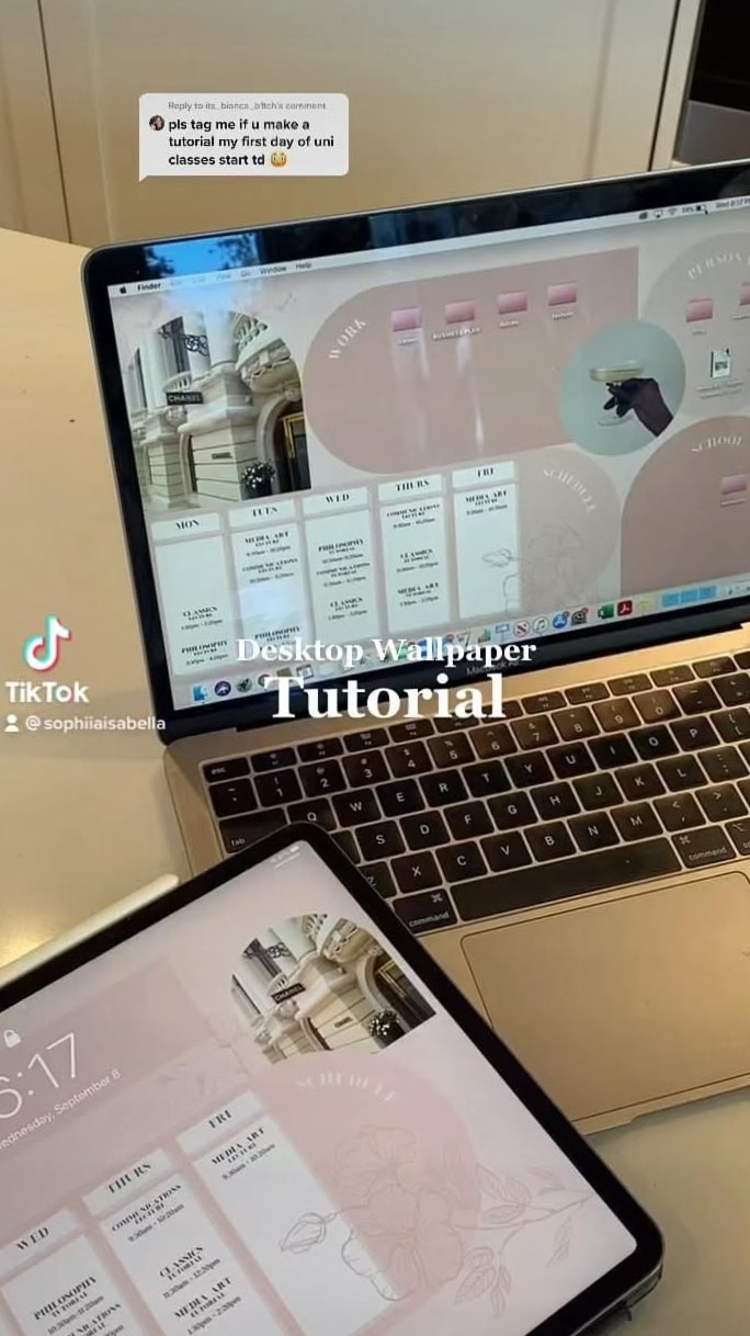 Aesthetic Desktop Wallpaper Tutorial for Digital Design & Creative Planners | romanticize your space — ☁️ 🕯️ dream life manifestation