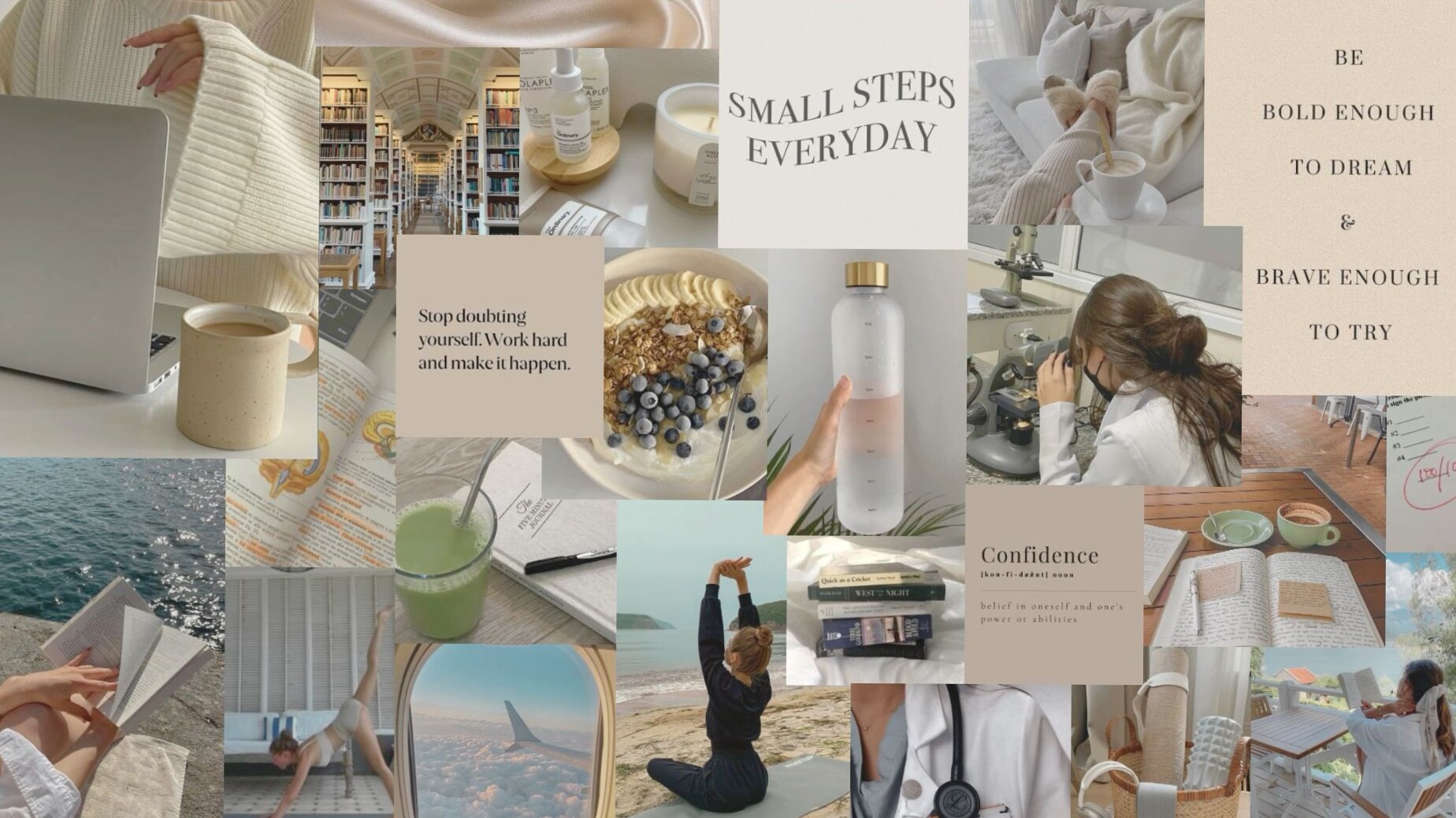 🤍 🕯️ Aesthetic Laptop Wallpaper for Vision Board Inspiration | stay inspired all year long