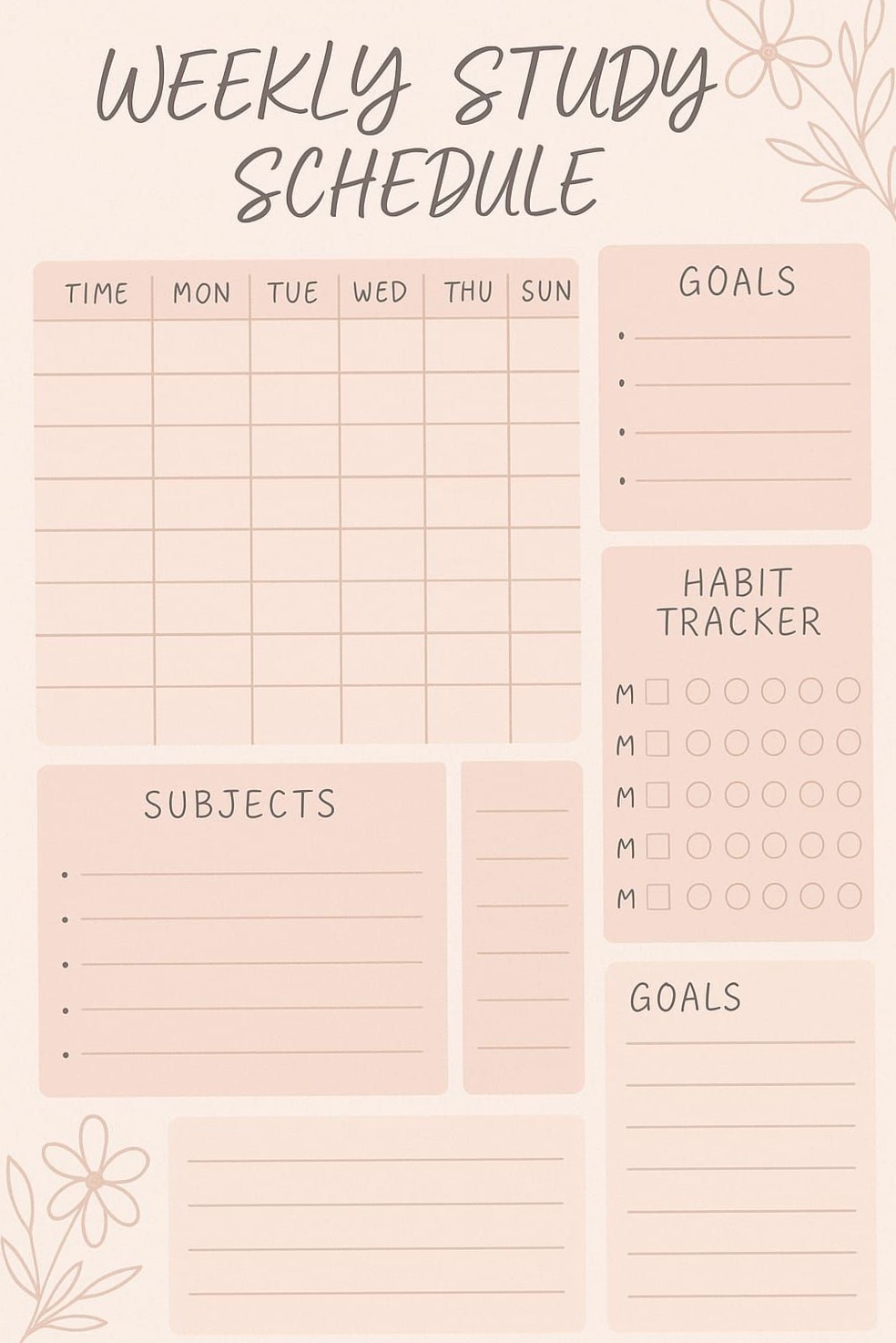 Aesthetic Weekly Study Planner for Students — 🎀 🎀 stay inspired all year long