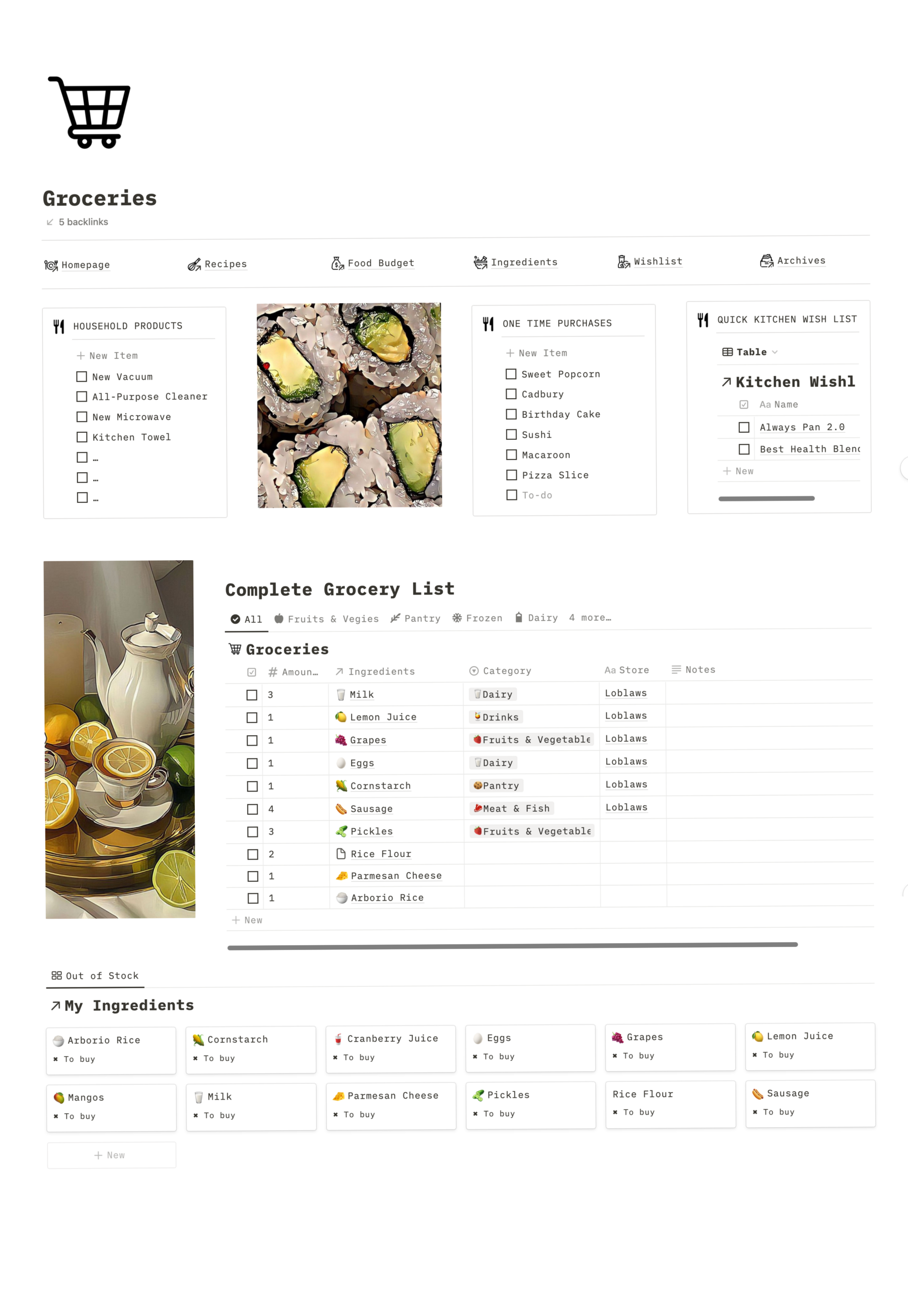 All-In-One Meal Planner | Digital Design & Creative Assets — 💎 🎨 romanticize your routine