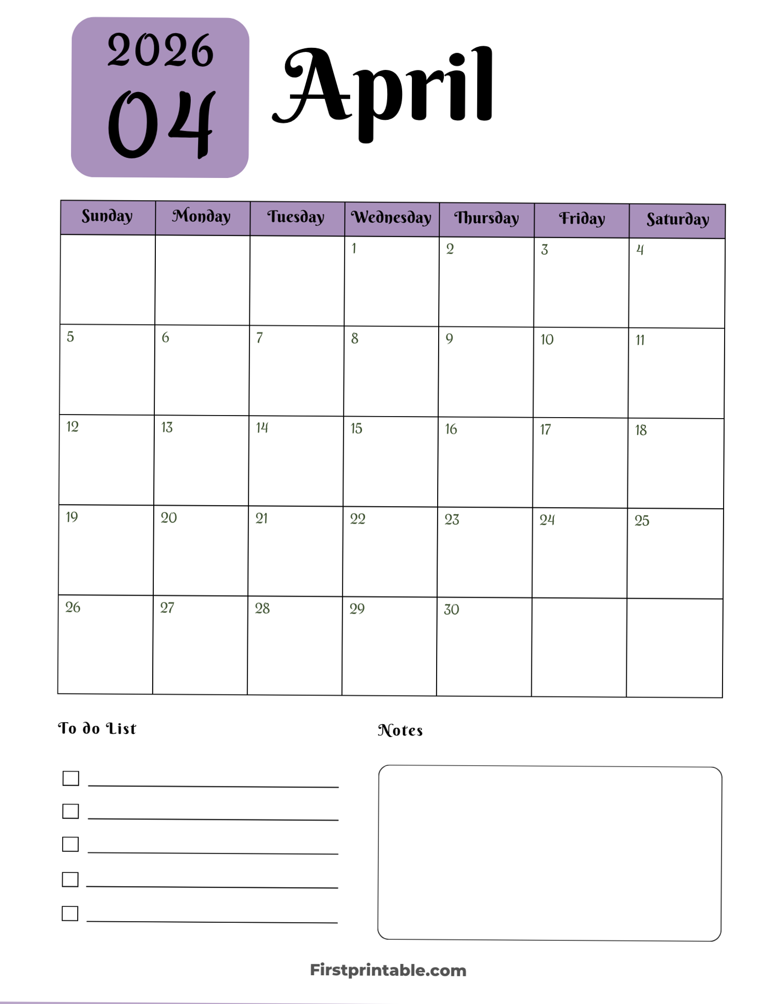 April 2026 Calendars & Free Planner Templates — 🖇️ 📌 romanticize your routine