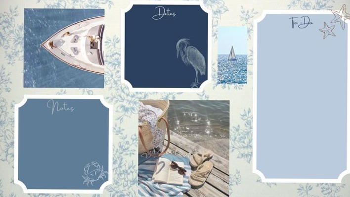 Blue Coastal Desktop Planner for Digital Creativity — 🖇️ 📁 secret to staying productive