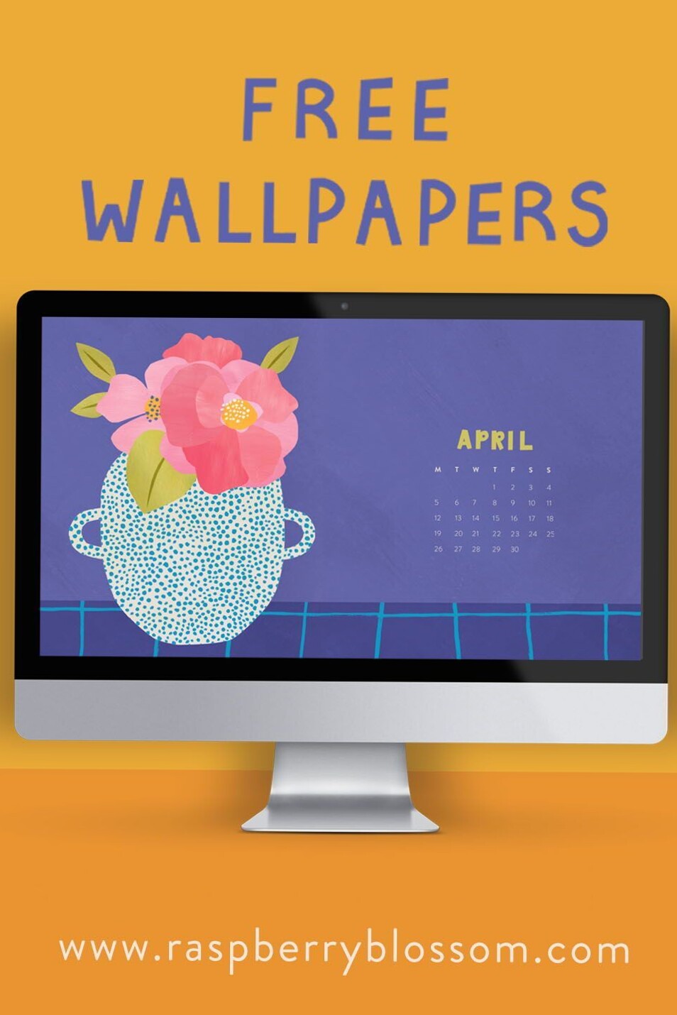 📅 📁 Botanical Wallpapers | Raspberry Blossom Digital Art | stay inspired all year long