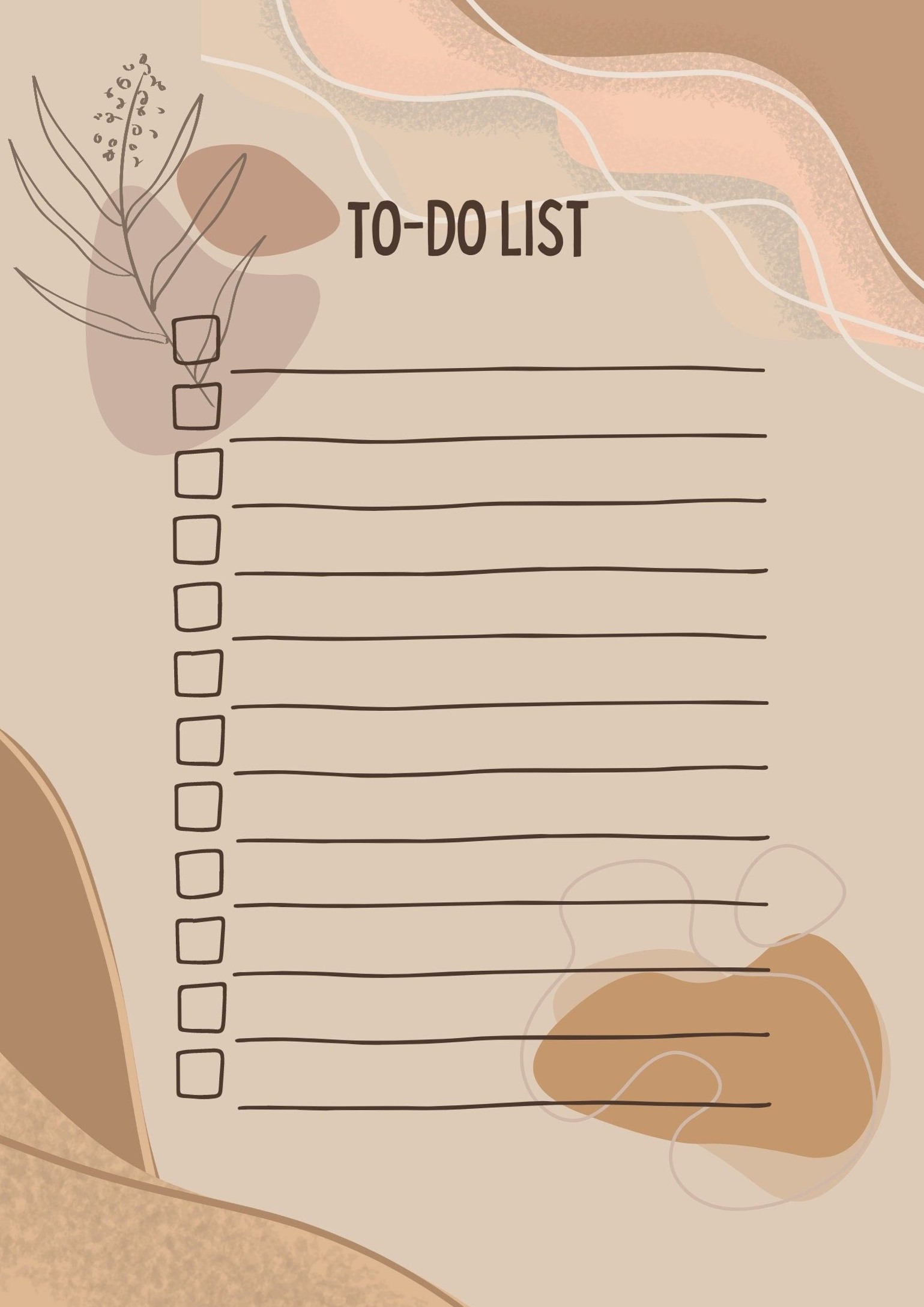 🕯️ 🌿 Braune Ästhetik To-Do Liste – Planer & Templates | secret to staying productive