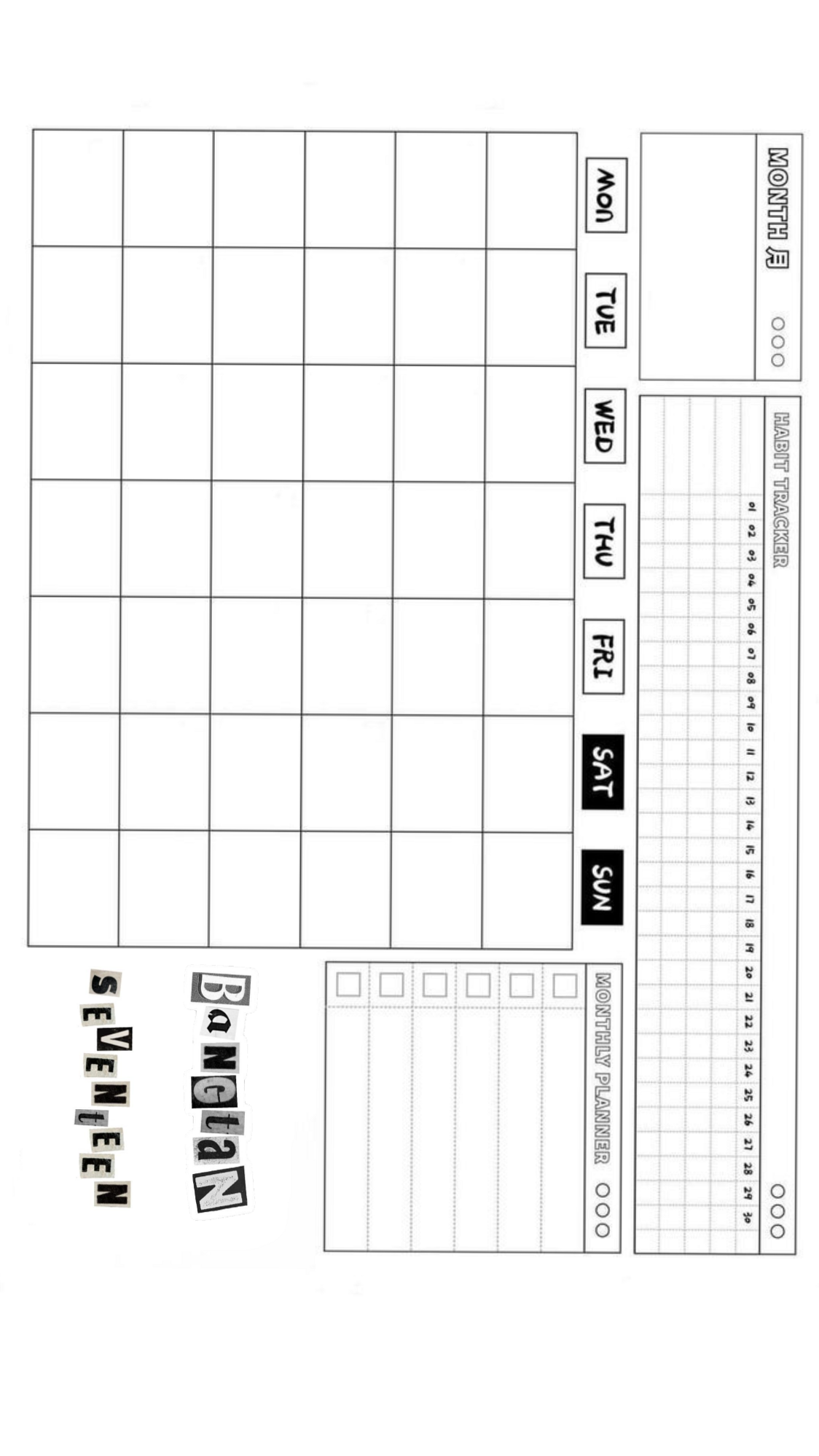 BTS & SEVENTEEN Digital Planner Design Assets — 🪄 💎 dream life manifestation